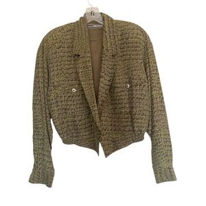 Vintage Diane Gilman silk cropped jacket size 8